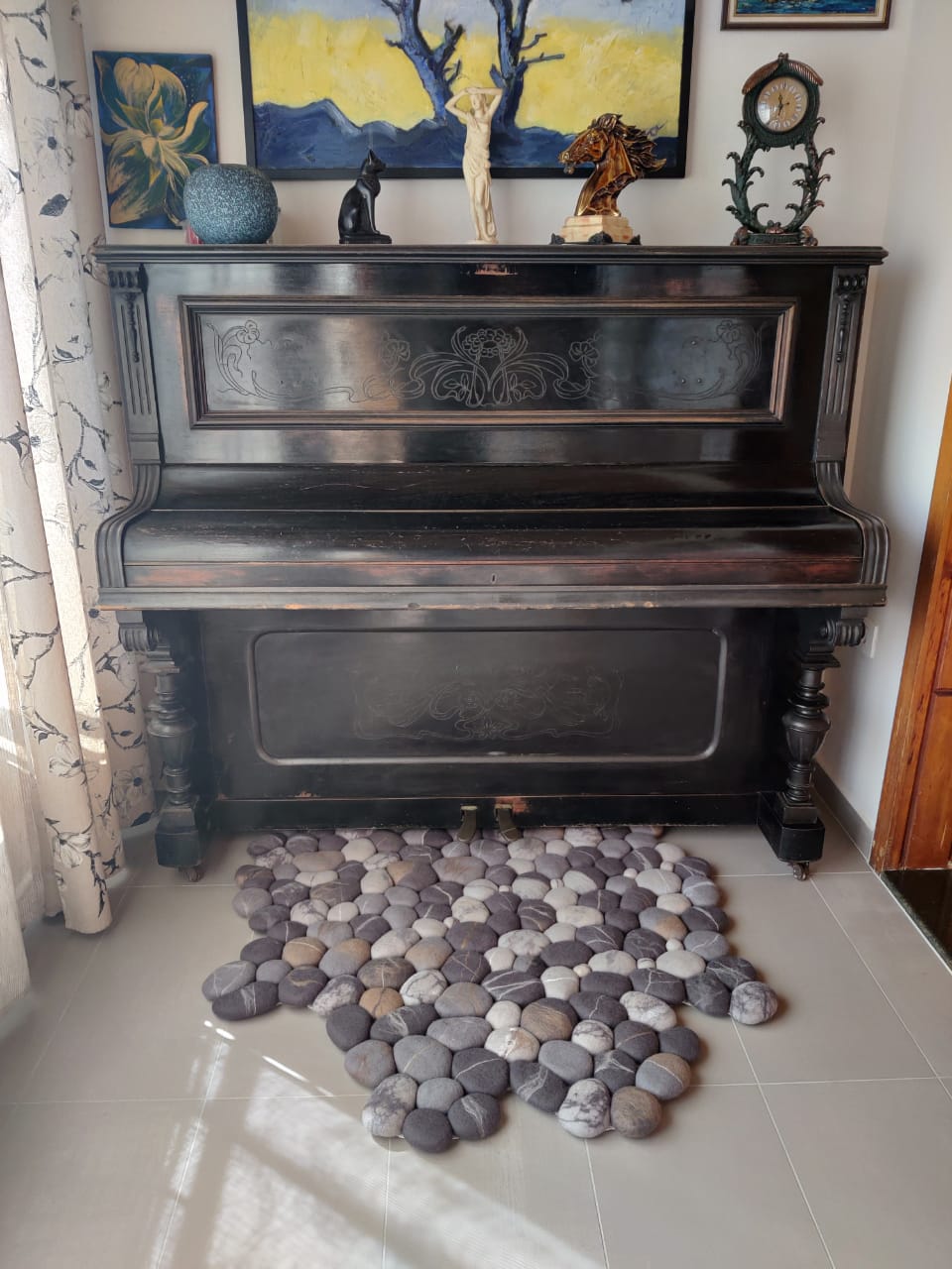 Dark grey irregular shape